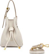Gianni Chiarini Sienna Off White Leather Bucket Bag