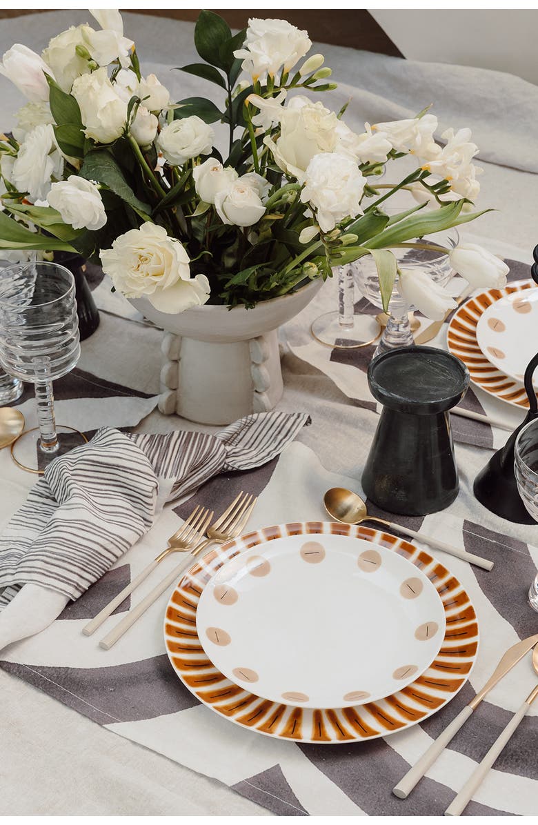 House of Revelry Sunset Strip Dinner Plate Set of Four, Alternate, color, Amber