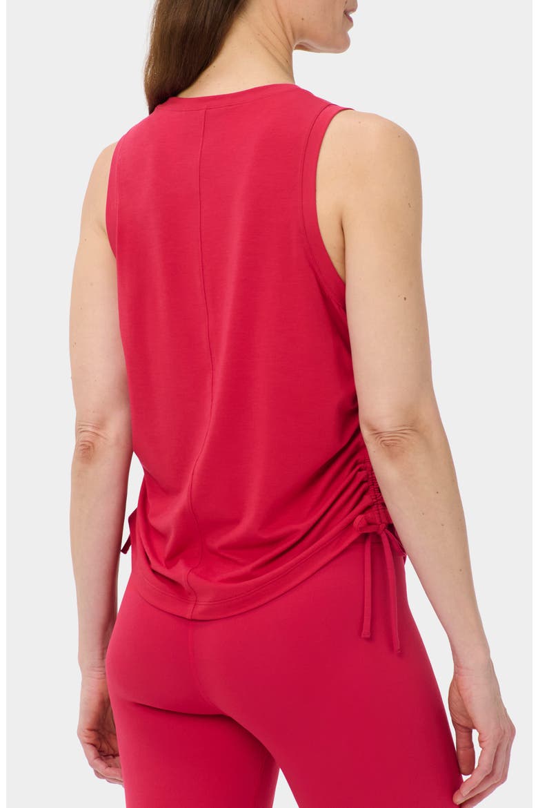 Soft Flow Studio Ruched Tank, Alternate, color, CRIMSON RED