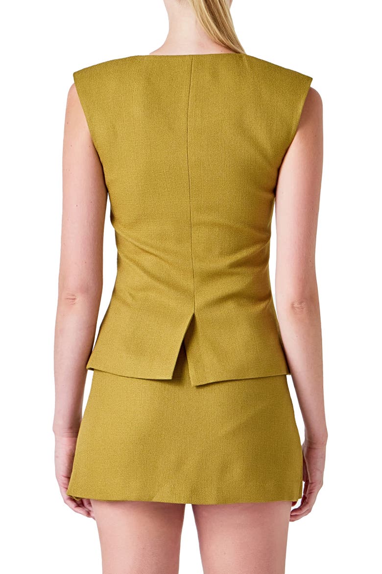Tweed Vest, Alternate, color, OLIVE
