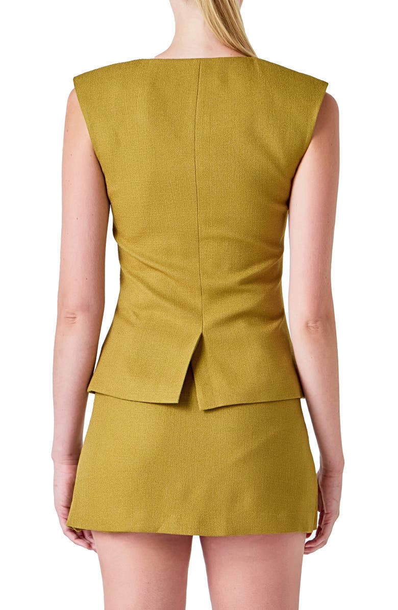 Endless Rose Tweed Vest, Alternate, color, Olive