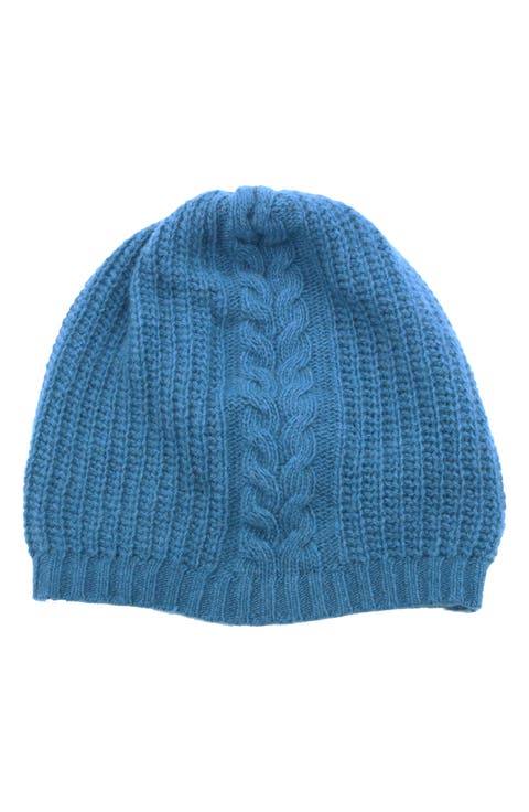 Cashmere Cable Knit Beanie