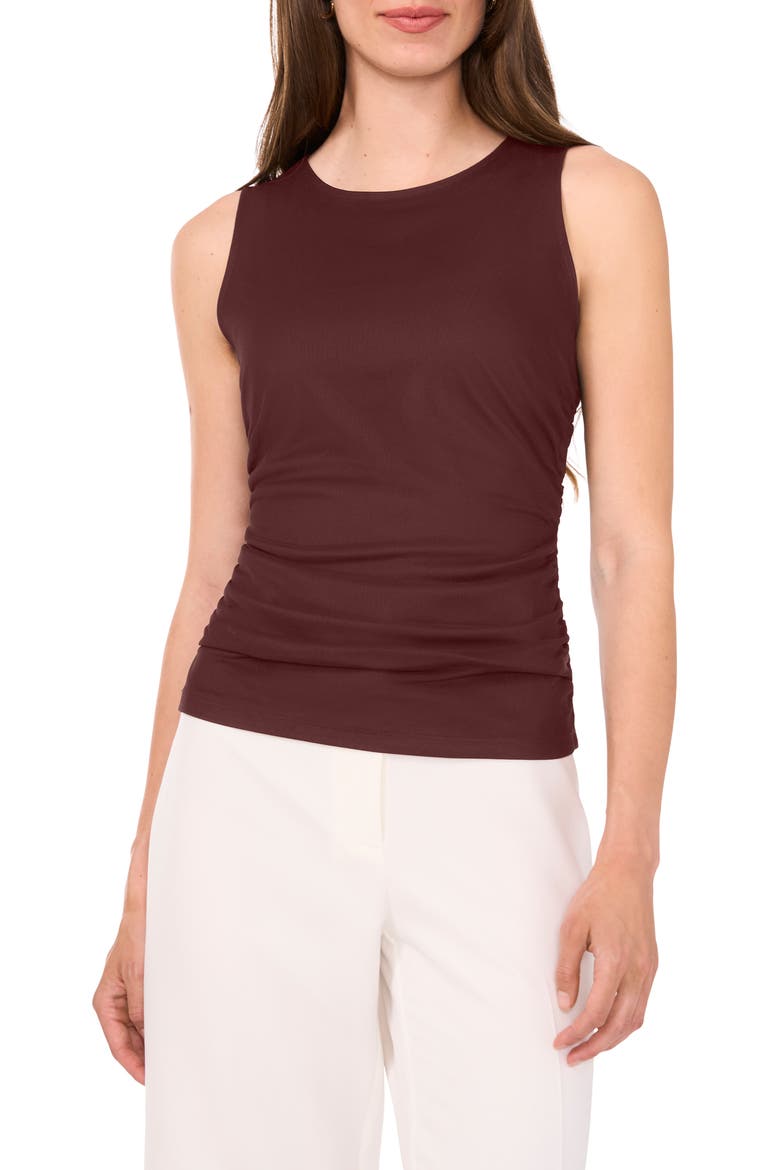 Side Ruched Tank, Main, color, SPICED APPLE