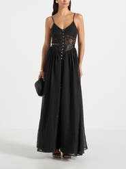 Manière De Voir Rosie Lace Corset Maxi Dress