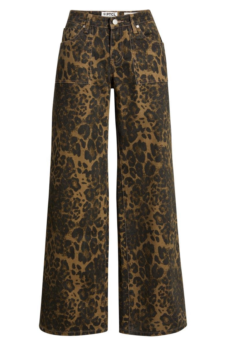 PTCL Low Rise Wide Leg Jeans, Alternate, color, Leopard