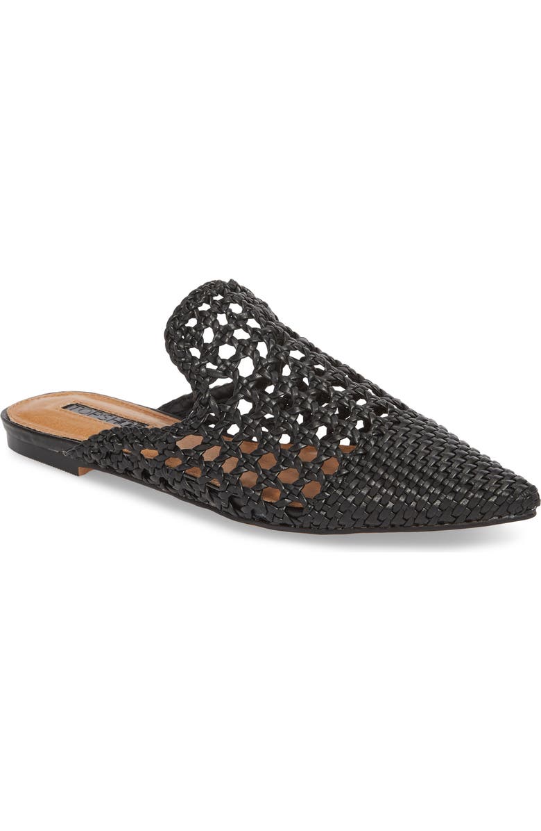 Topshop Knot Woven Mule, Main, color,