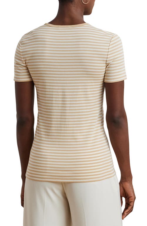 Ralph Lauren Striped Short-sleeve T-shirt In Neutral