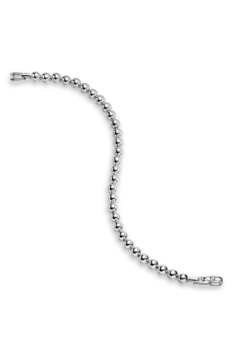 David Yurman Men's Spiritual Beads Metal Bead Bracelet, 4mm, Alternate, color, Silver 6Mm