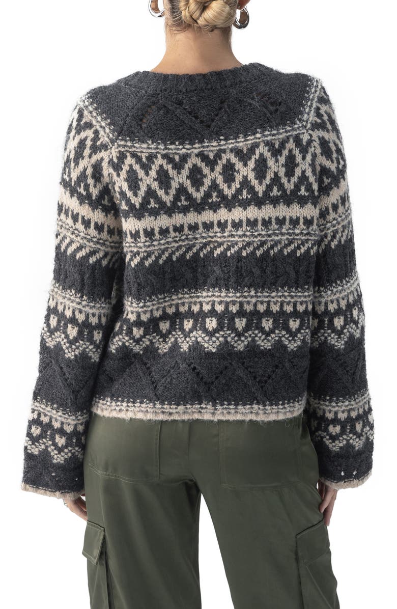 Sanctuary Fair Isle Crewneck Sweater, Alternate, color, 