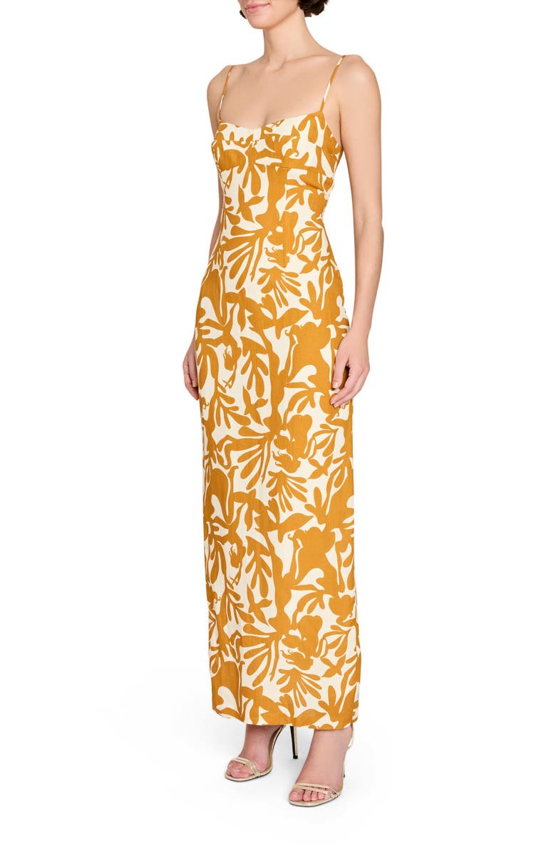 Amanda Uprichard Lawrence Mixed Print Maxi Dress, Alternate, color, Botticelli Print