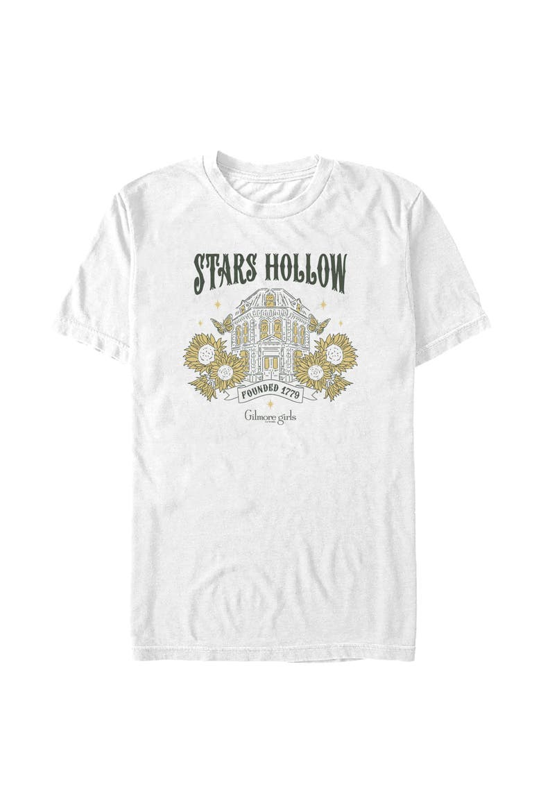 Men's Gilmore Girls Stars Hollow Yellow Daisies  Graphic T-Shirt, Main, color, White