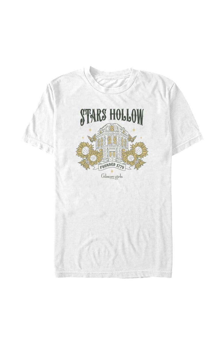 Gilmore Girls Men's Gilmore Girls Stars Hollow Yellow Daisies Graphic T-Shirt, Main, color, White