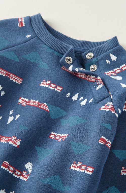 Tucker + Tate Printed Cotton Blend Romper In Blue