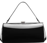 Nina Delsie-P Faux Patent Leather Frame Clutch