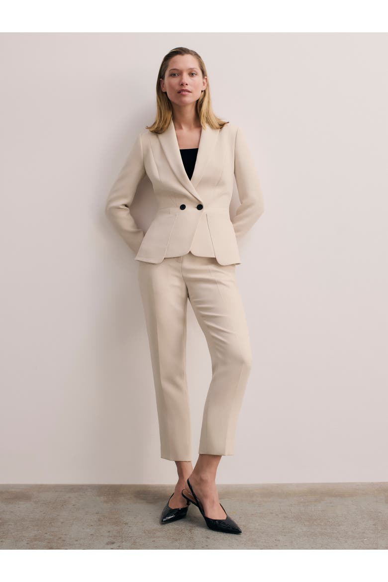 High-Rise Tailored Ankle Trousers, Alternate, color, Neutral