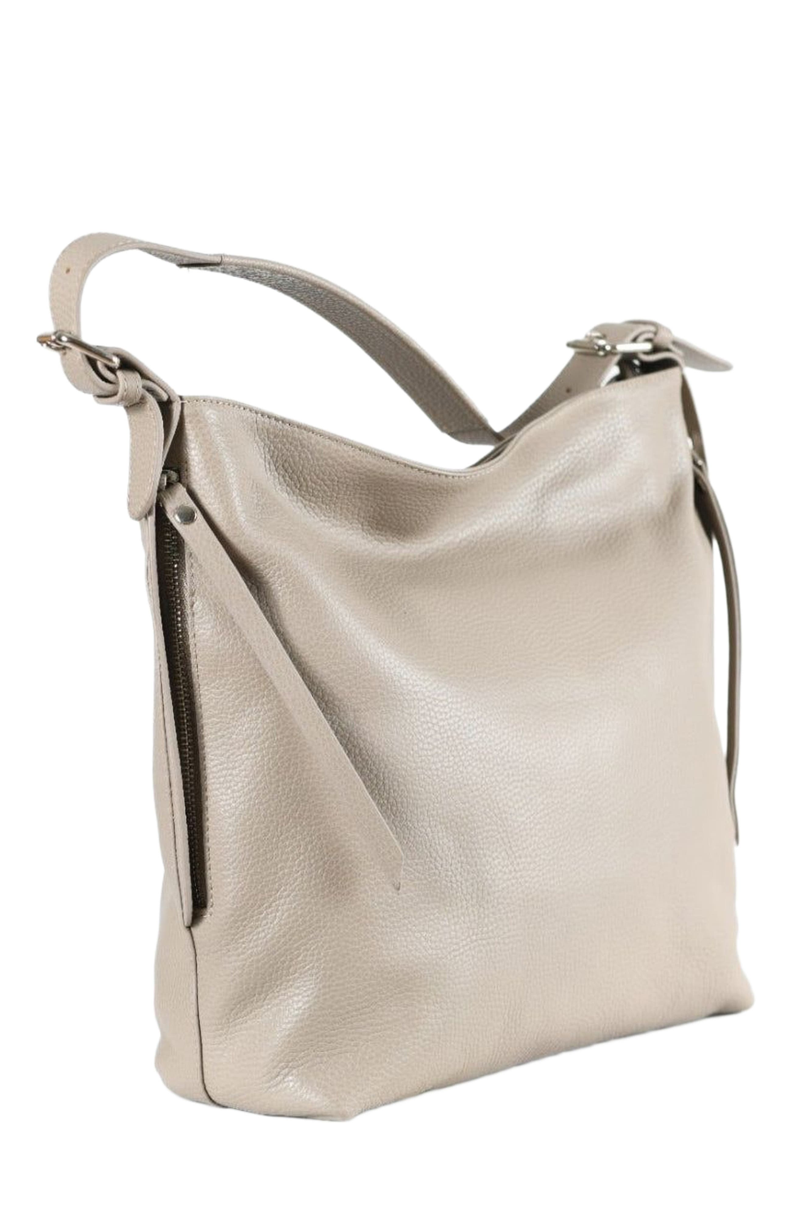 Forever & Always Shoes Vittoria Leather Shoulder Bag, Alternate, color, Beige Leather