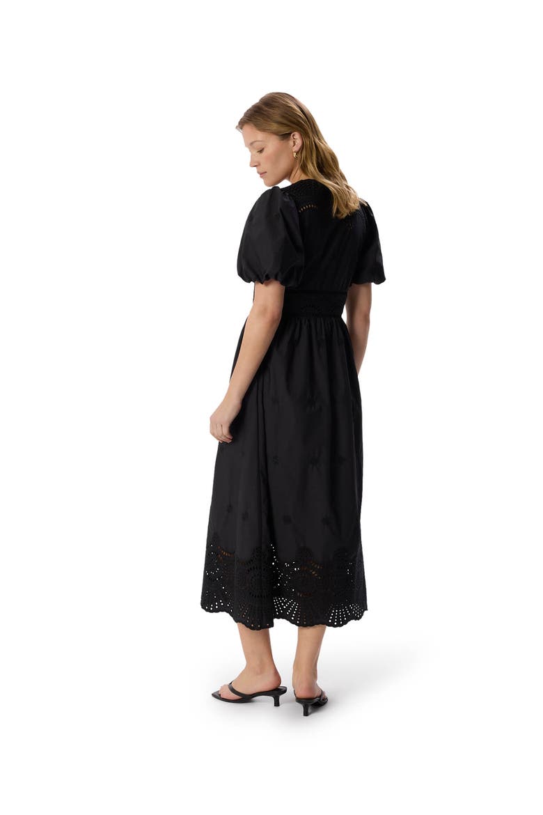 Cotton Broderie Dress, Alternate, color, Black