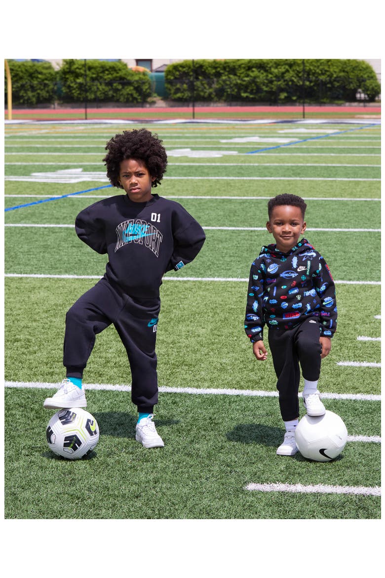 Kids' Sportswear Fleece Hoodie & Joggers Set, Alternate, color, BLACK