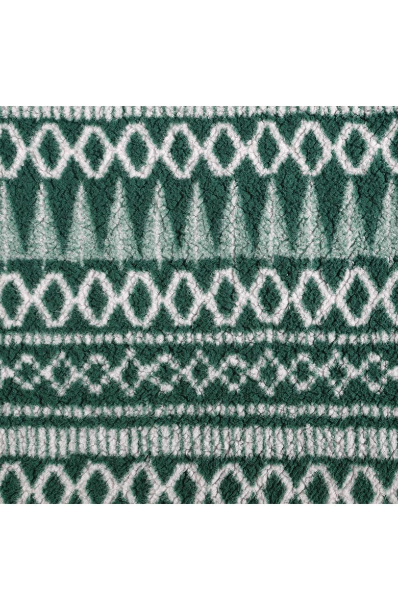 Eddie Bauer Alpine Fair Isle Faux Shearling Throw Blanket, Alternate, color, 