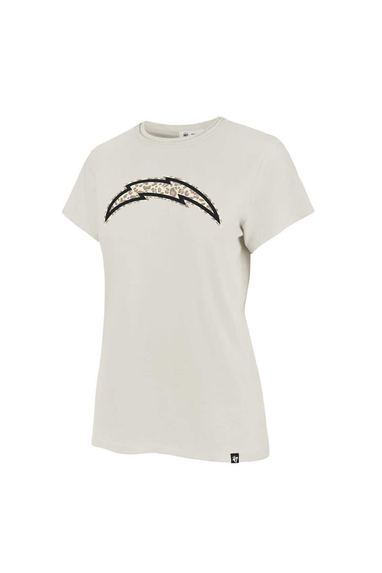 Women's '47 Cream Los Angeles Chargers Panthera Frankie T-Shirt, Alternate, color, Cream