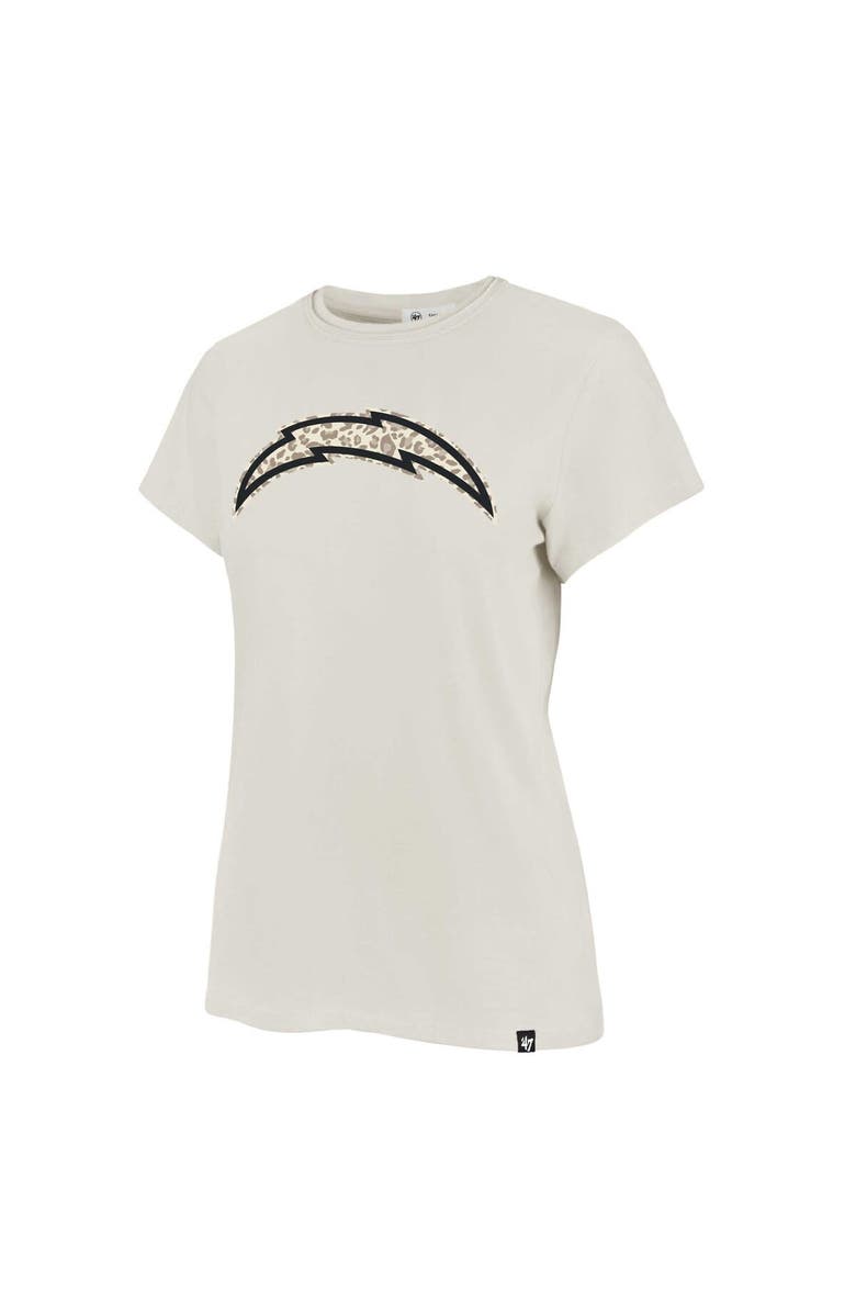 '47 Women's '47 Cream Los Angeles Chargers Panthera Frankie T-Shirt, Alternate, color, Cream