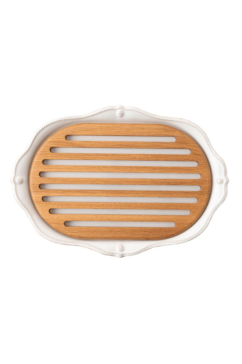 Berry & Thread Ceramic Challah Board, Main, color, WHITEWASH