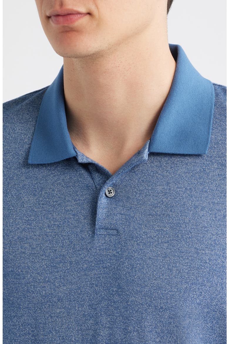 Goris Activate Long Sleeve Polo, Alternate, color, BLUE DUSK MELANGE