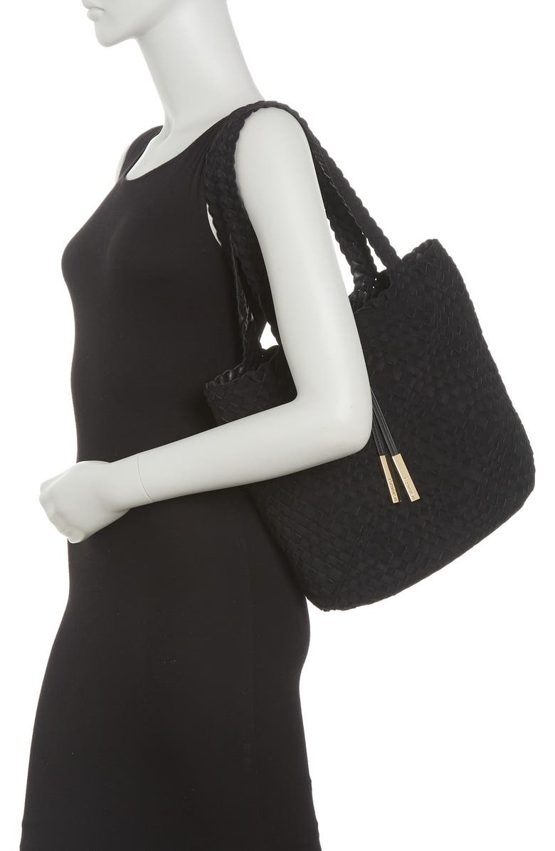 Calvin Klein Naomi Woven North/South Novelty Tote, Alternate, color,