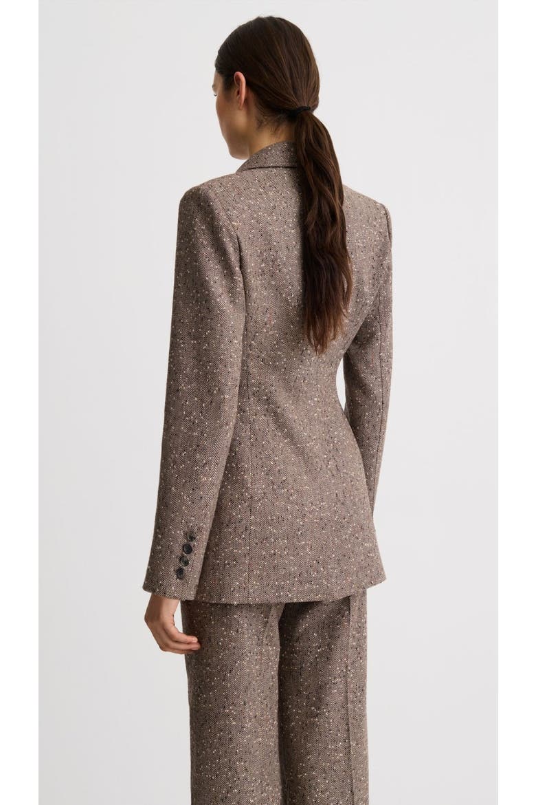 Tweed Tailored Boyfriend Blazer, Alternate, color, Biscotti Tweed