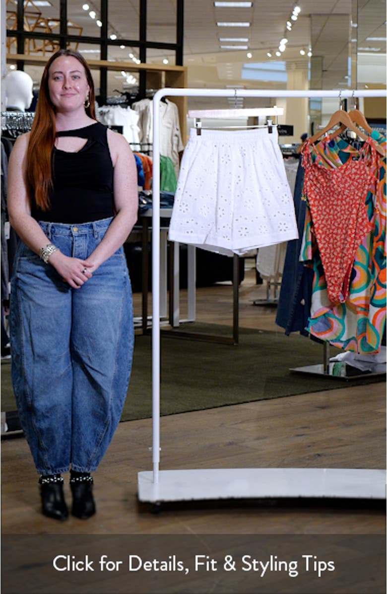 Watts Eyelet Cover-Up Shorts, sales video thumbnail