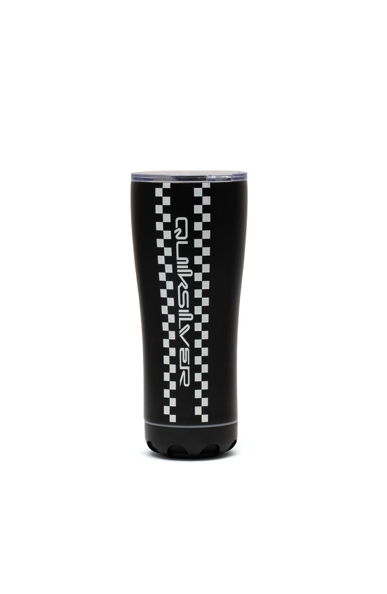 Quiksilver Zuma Double Wall Insulated 20oz. Stainless Steel Tumbler with Built-in Removeable LED Bluetooth Speaker, Main, color, Origianl Checkered