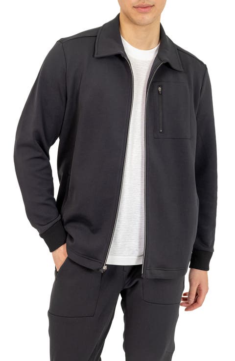Stretch Cotton Blend Jacket