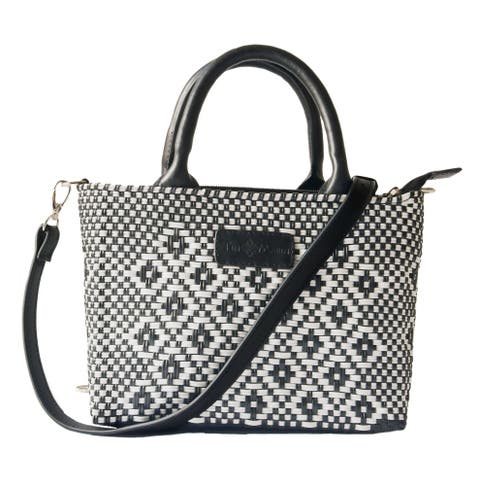 Panda Small Woven Crossbody Bag