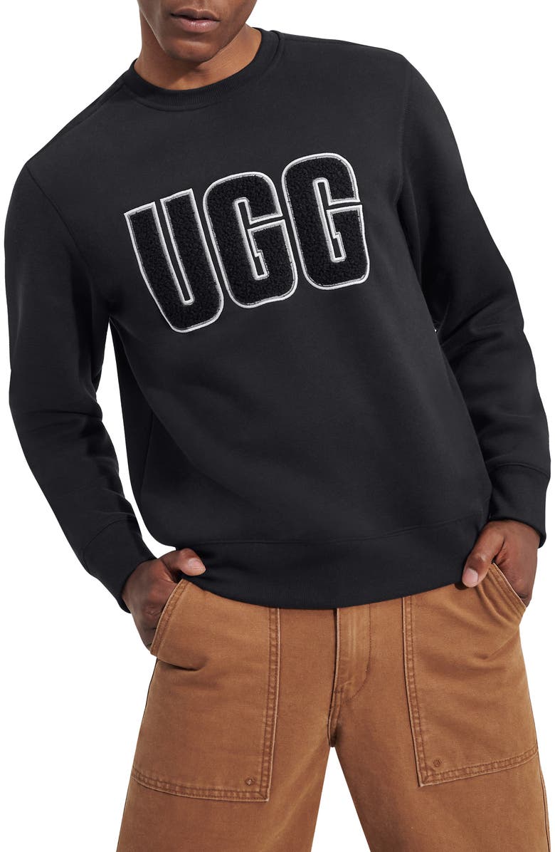 UGG<sup>®</sup> Heritage Logo Crewneck Sweatshirt, Main, color, 