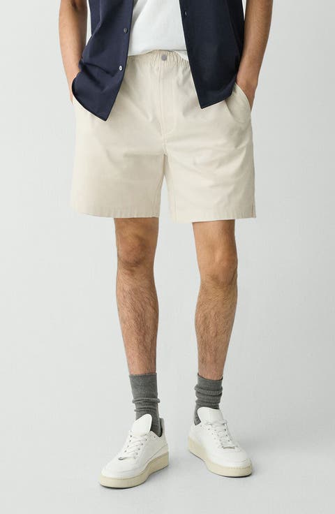 Easy Elastic Waist Stretch Twill Shorts