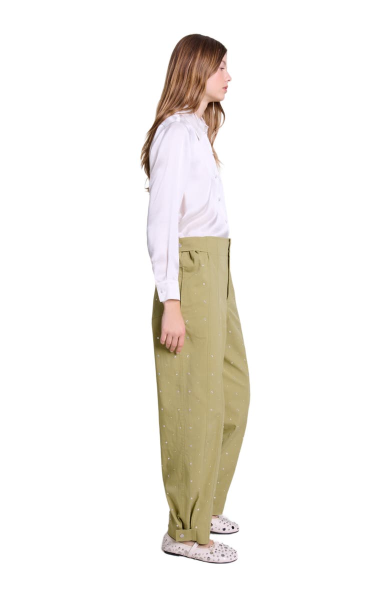 maje White silk blouse, Alternate, color, 