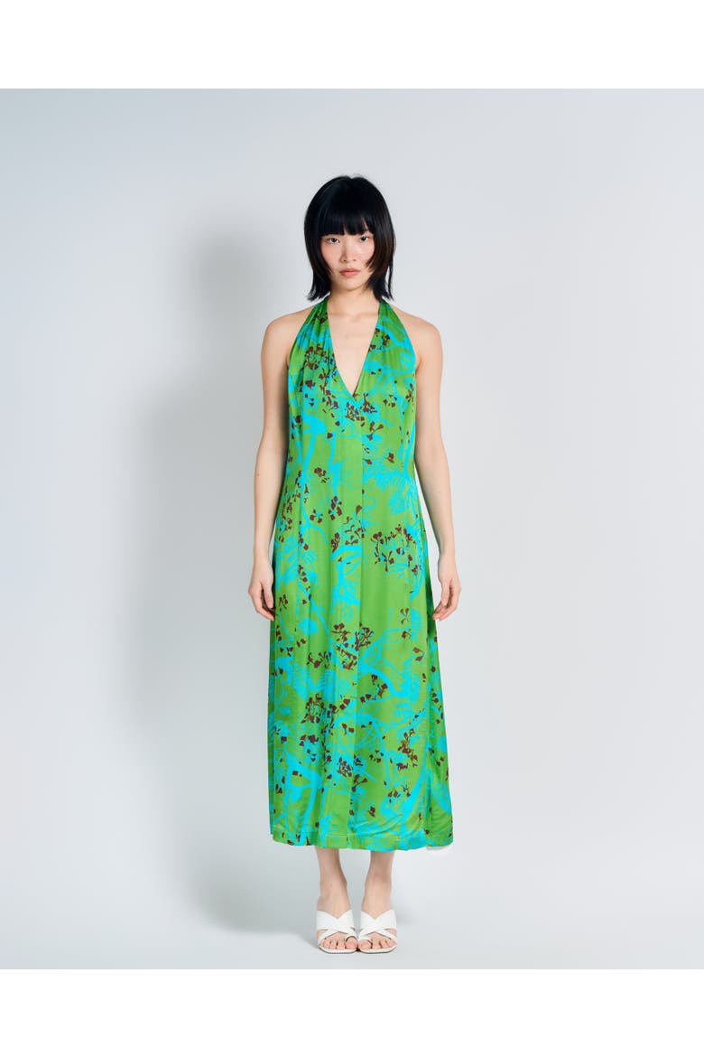 "Coco Dream" Halter Midi Dress, Main, color, Green