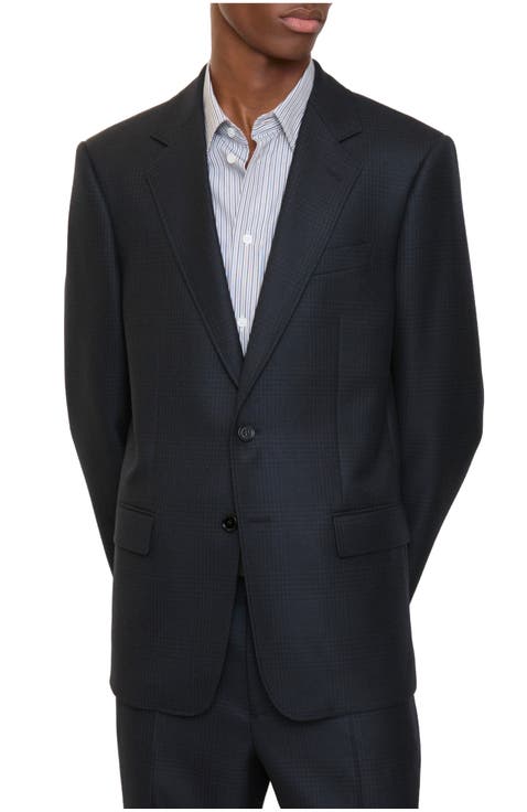 Check Wool Tailored Jacket