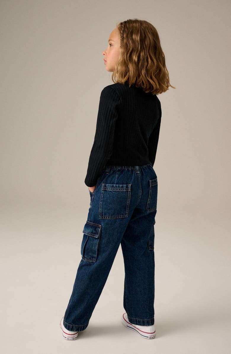 NEXT Kids' Cotton Rib Mock Neck Top, Alternate, color, 