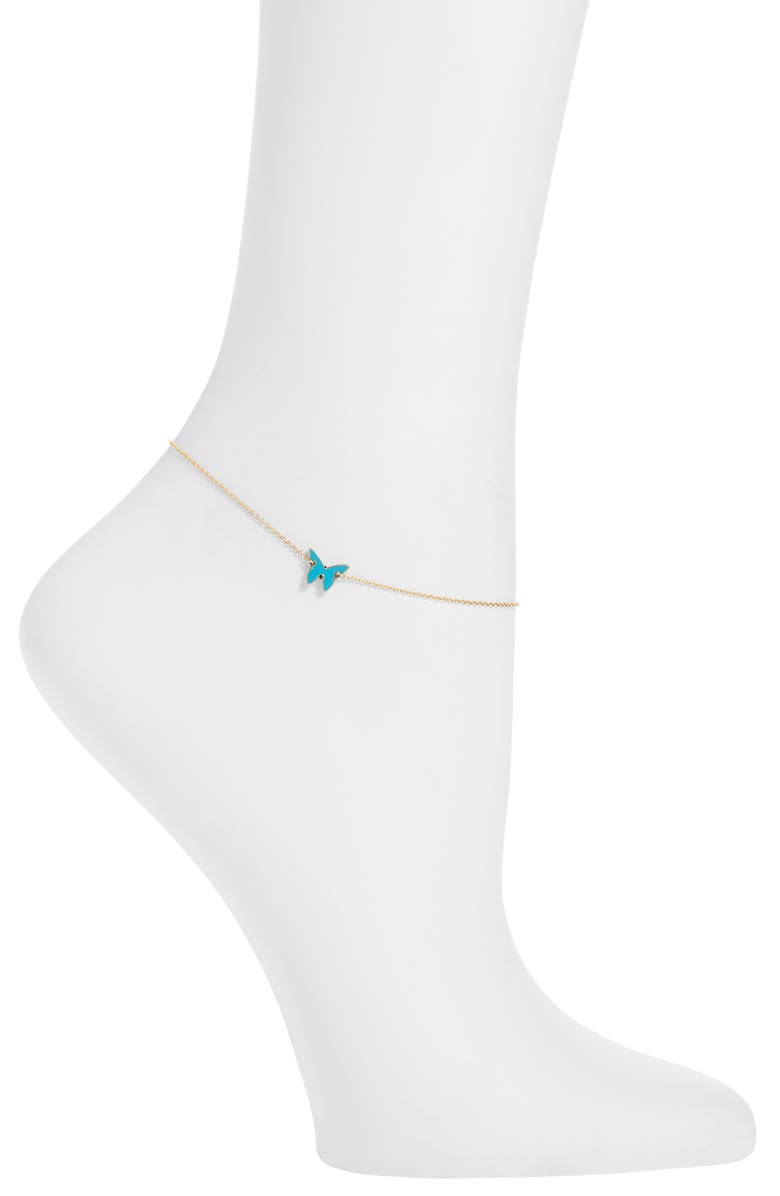 Jennifer Zeuner Mariah Butterfly Anklet, Main, color, 
