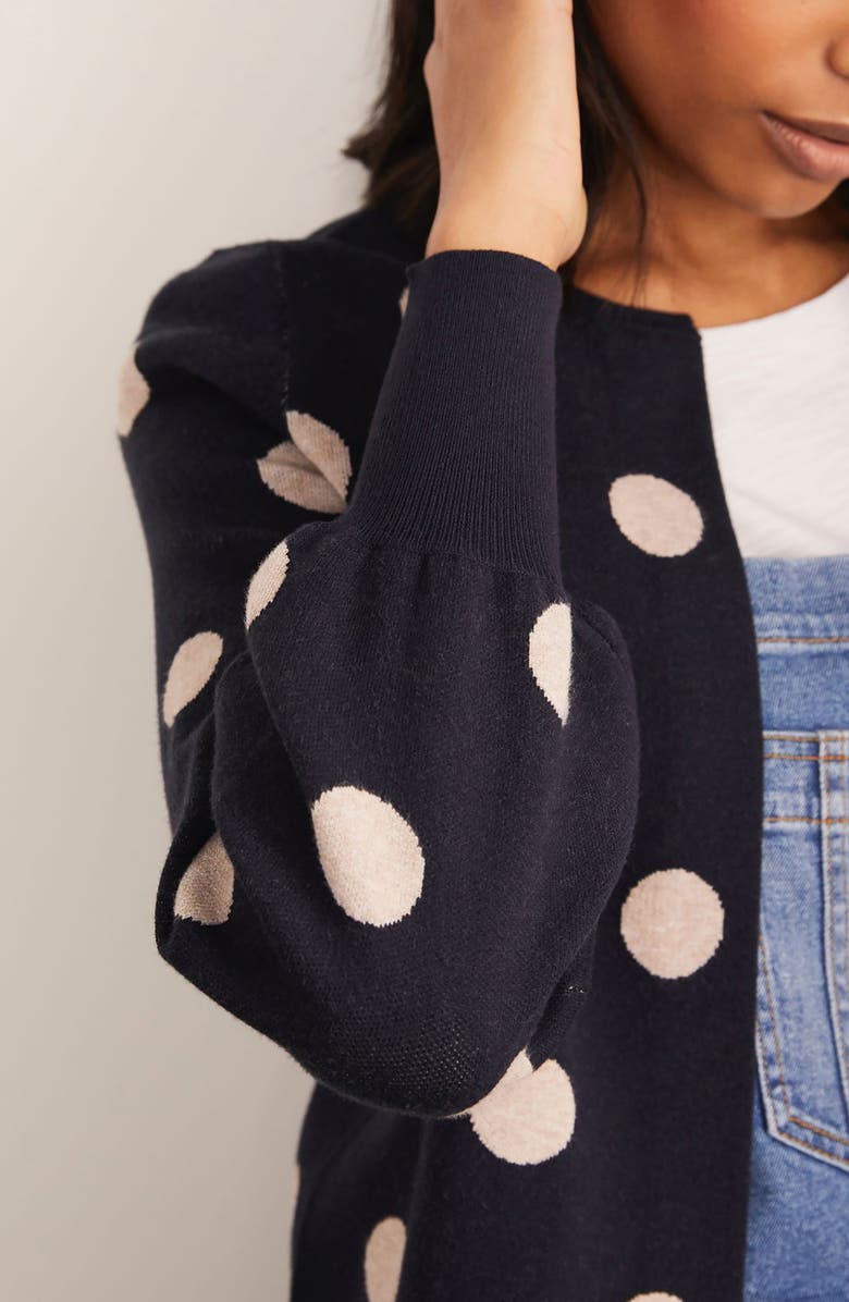 Boden Berkshire Polka Dot Cardigan, Alternate, color,