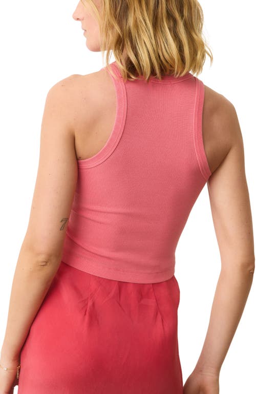Marine Layer Lexi Ribbed Sleeveless Sun Top In Hibiscus