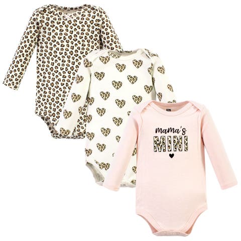 Little Soft Cotton Long-Sleeve One-Piece 3Pk