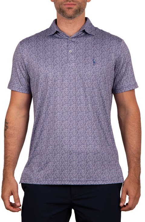 Performance Ditzy Print Polo