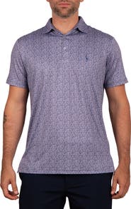 TailorByrd Performance Ditzy Print Polo