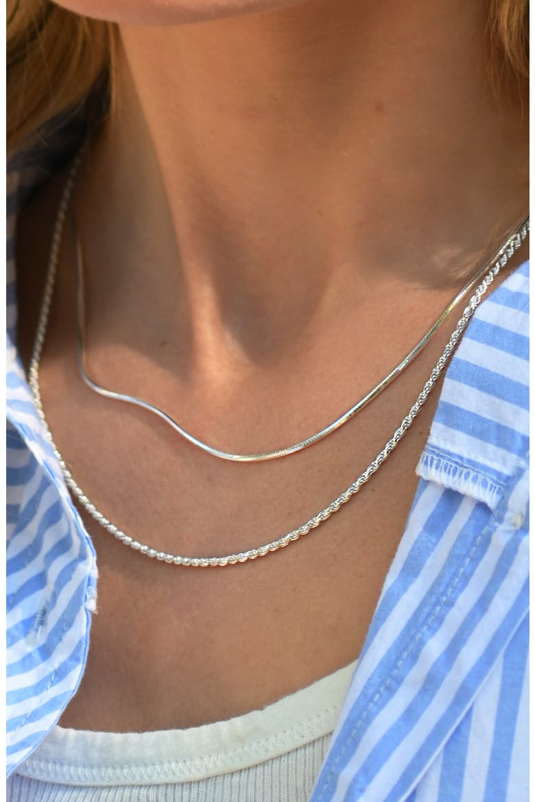 Sterling Silver Snake Chain Necklace, Alternate, color, SILVER
