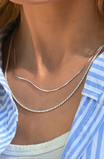 Sterling Silver Snake Chain Necklace