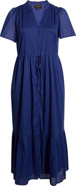 SUGARLIPS Bluebell Tiered Cotton Maxi Dress