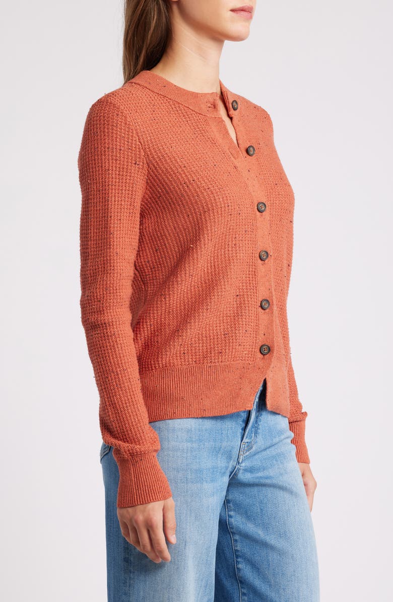 NIC+ZOE Vital Tweed Waffle Stitch Cardigan, Alternate, color, Spice Mix