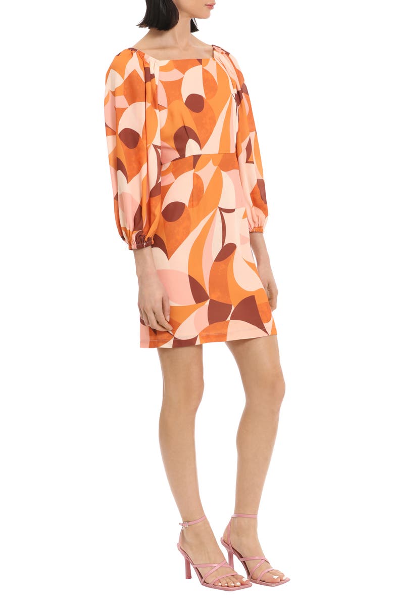 DONNA MORGAN FOR MAGGY Long Sleeve Square Neck Minidress, Alternate, color, 